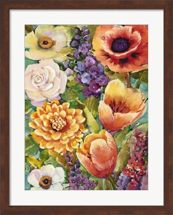 Framed Flower Bouquet II Print