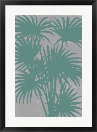 Framed Chromatic Palms II Print