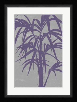 Framed Chromatic Palms V Print