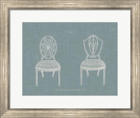 Framed Hepplewhite Chairs I Print