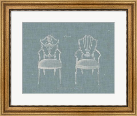 Framed Hepplewhite Chairs III Print
