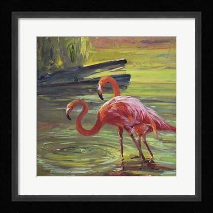 Framed Flamingo III Print