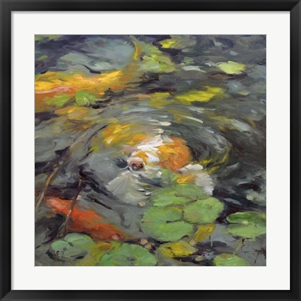 Framed Golden Koi Print