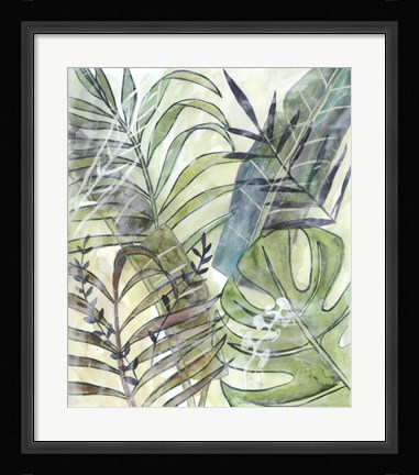 Framed Layered Palms I Print