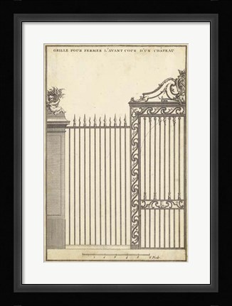 Framed Antique Decorative Gate II Print