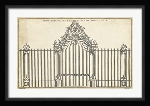 Framed Antique Decorative Gate III Print