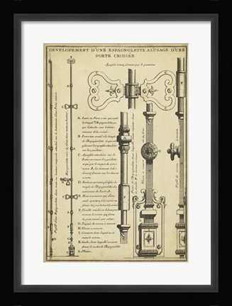 Framed Antique Decorative Locks I Print