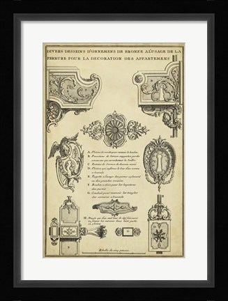 Framed Antique Decorative Locks II Print