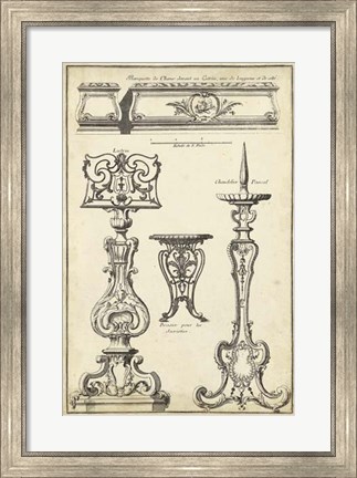 Framed Antique French Ornament II Print