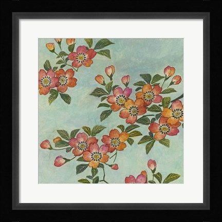 Framed Eastern Blossoms II Print