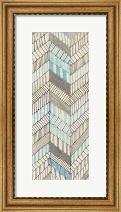 Framed Sketched Chevron I Print