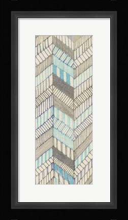 Framed Sketched Chevron I Print
