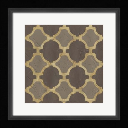 Framed Golden Trellis II Print