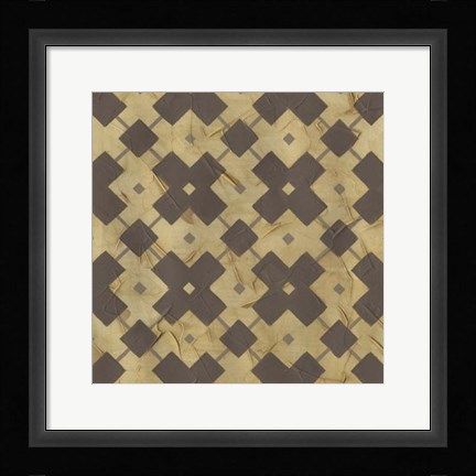 Framed Golden Trellis IV Print