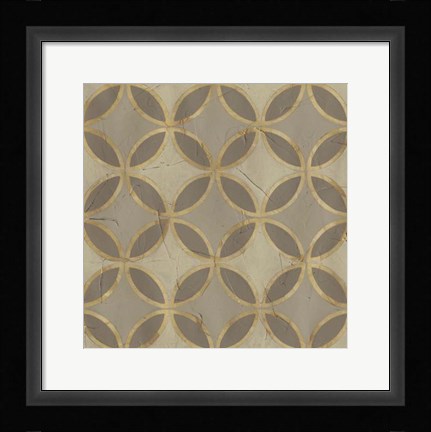 Framed Golden Trellis V Print
