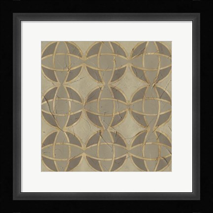 Framed Golden Trellis VII Print