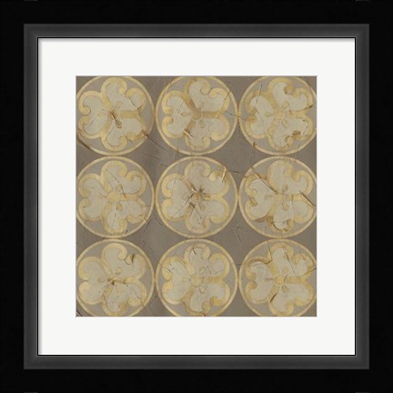 Framed Golden Trellis IX Print