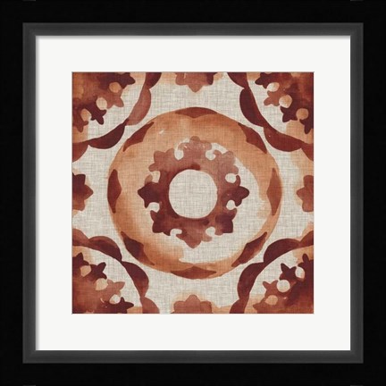 Framed Elemental Tiles III Print