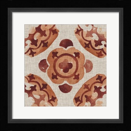 Framed Elemental Tiles VI Print