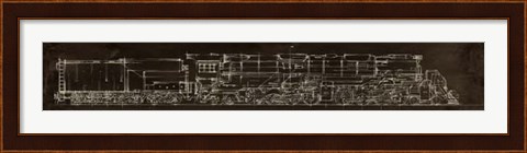Framed Locomotive Schematic Print