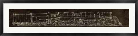 Framed Locomotive Schematic Print
