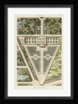 Framed Plan De La Villa Negroni Print
