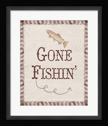 Framed Gone Fishin' Print
