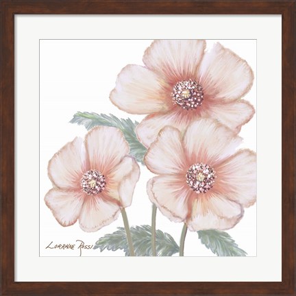 Framed Pink Poppies 1 Print