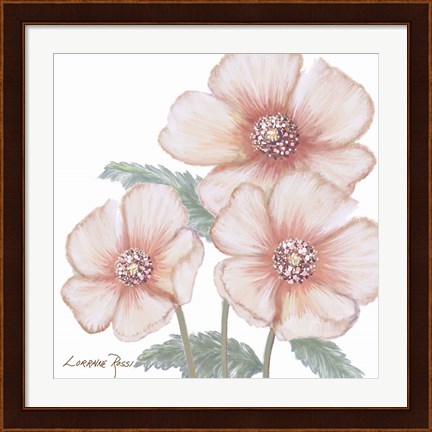 Framed Pink Poppies 1 Print