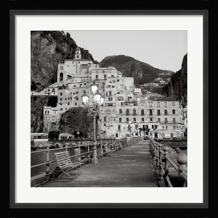 Framed Amalfi Pier I Print
