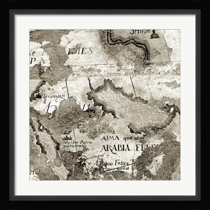 Framed La Mappa II Print