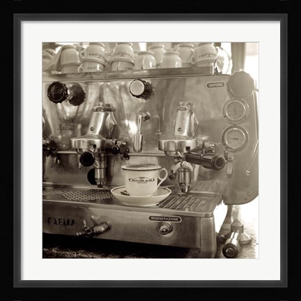 Framed Tuscany Caffe I Print