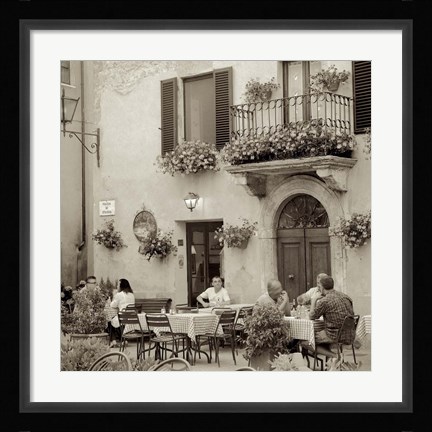 Framed Tuscany Caffe VI Print