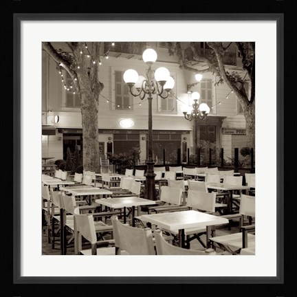 Framed Cote d'Azur Cafe I Print