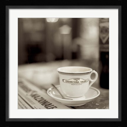Framed Tuscany Caffe II Print