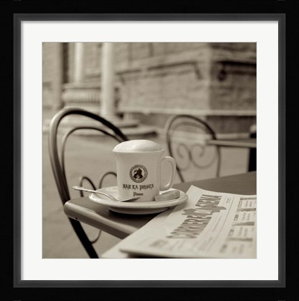 Framed Tuscany Caffe VI Print