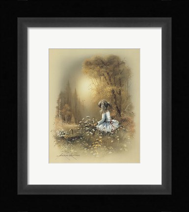 Framed Little Girl A Print