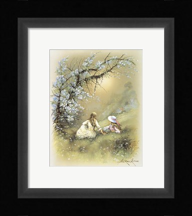 Framed Little Girl E Print
