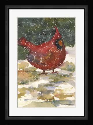 Framed Standing Cardinal Print