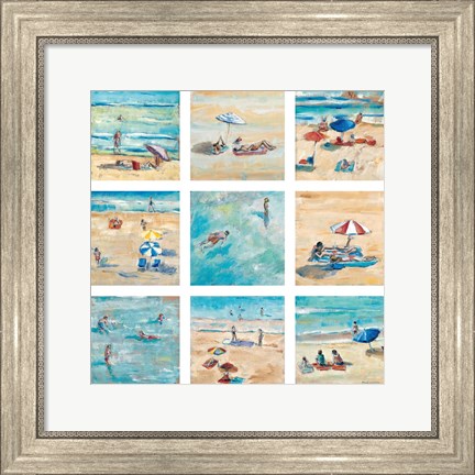 Framed Day at the Beach Print