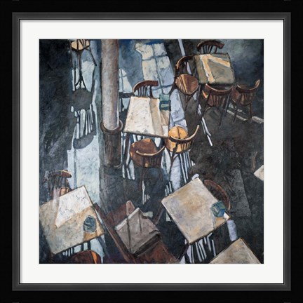 Framed Shadows at the Zurich Cafe Print