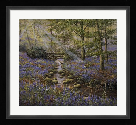 Framed Bluebell Bridge Print