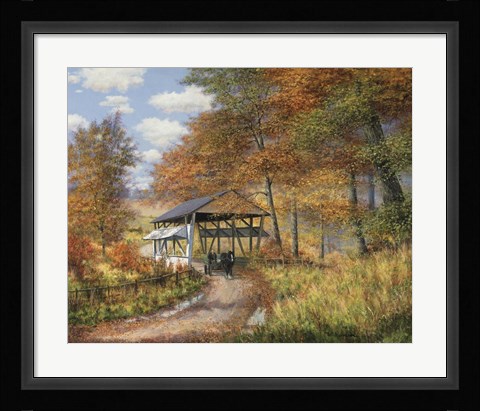 Framed Covered Bridge Print