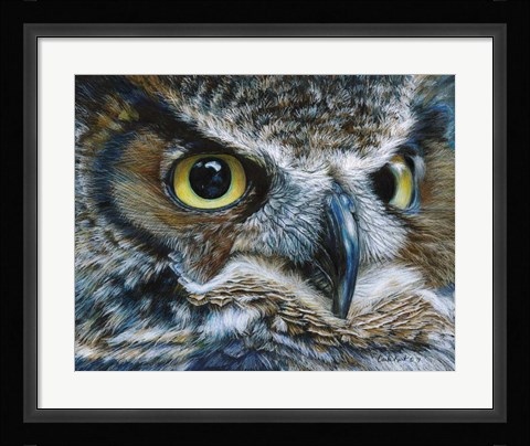 Framed Dark Owl Print