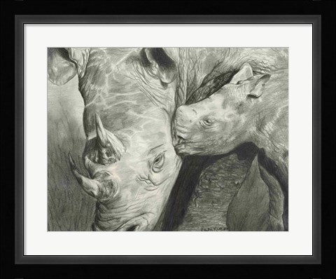 Framed Rhino Love Print