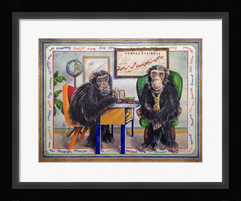 Framed Monkey Business Print
