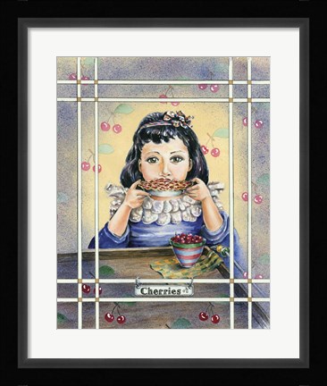 Framed Cherries Print