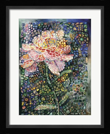 Framed Mosaic Flower Print