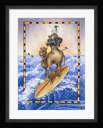 Framed Ride The Wave Print