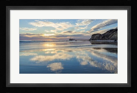 Framed Clouds In The Sand Print